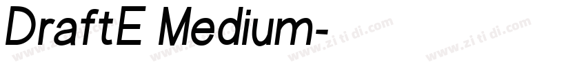 DraftE Medium字体转换